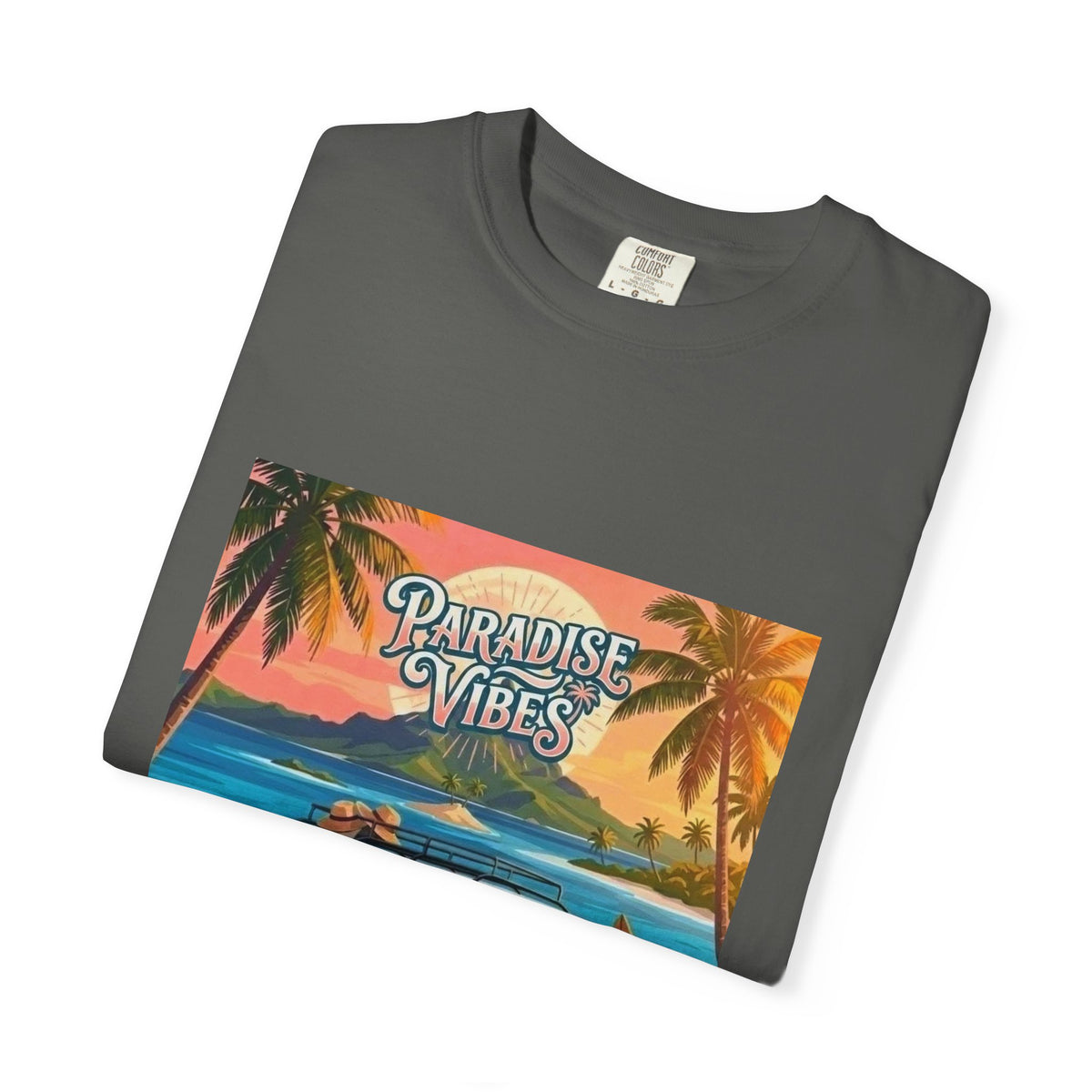 Unisex Beach Van T-Shirt — "Paradise Vibes" Surf Camper Graphic Tee
