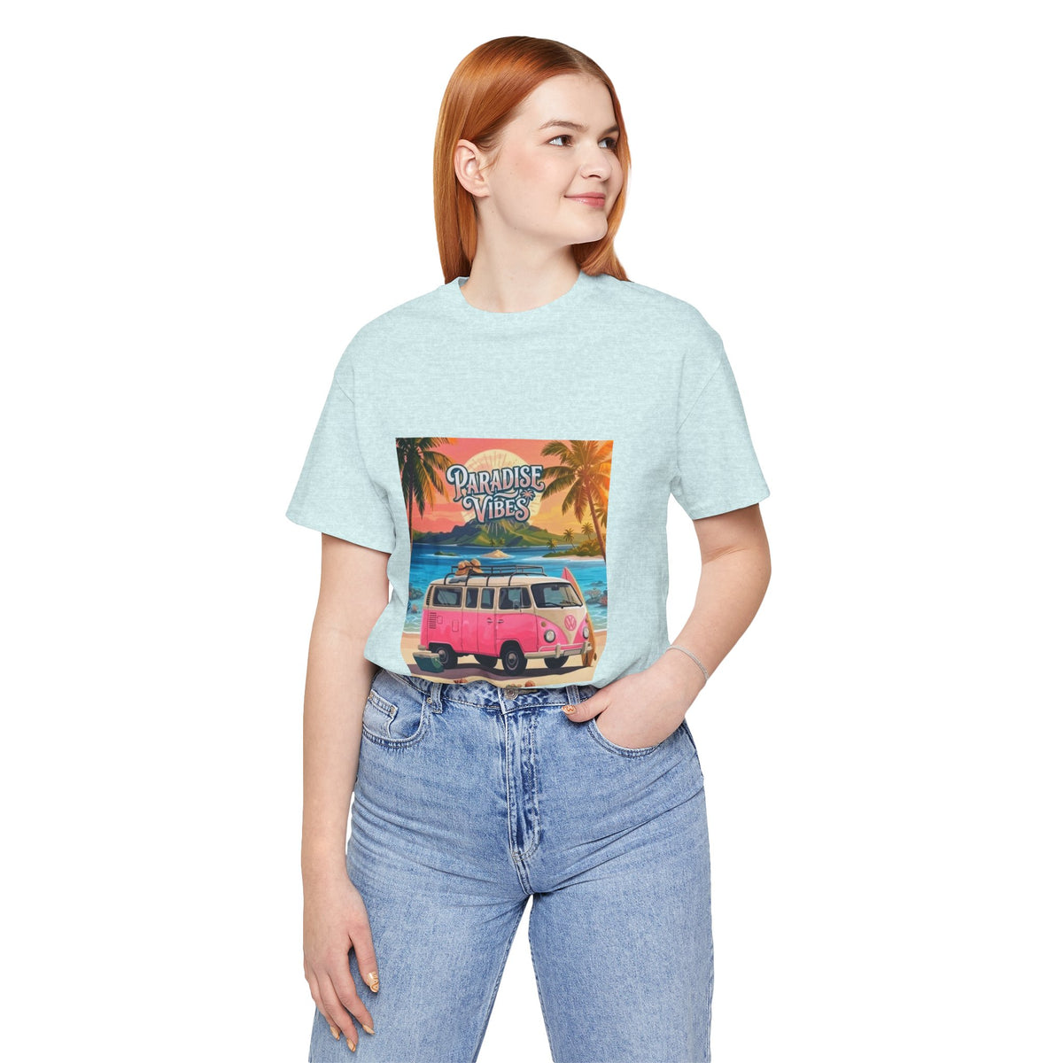 Paradise Vibes Beach Van T-Shirt