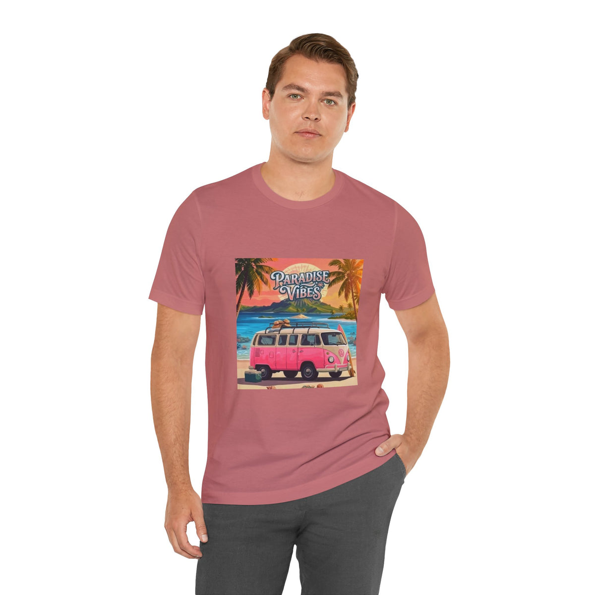 Paradise Vibes Beach Van T-Shirt