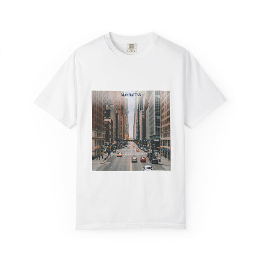 Manhattan Street Photo T-Shirt — Vintage NYC Cityscape Tee