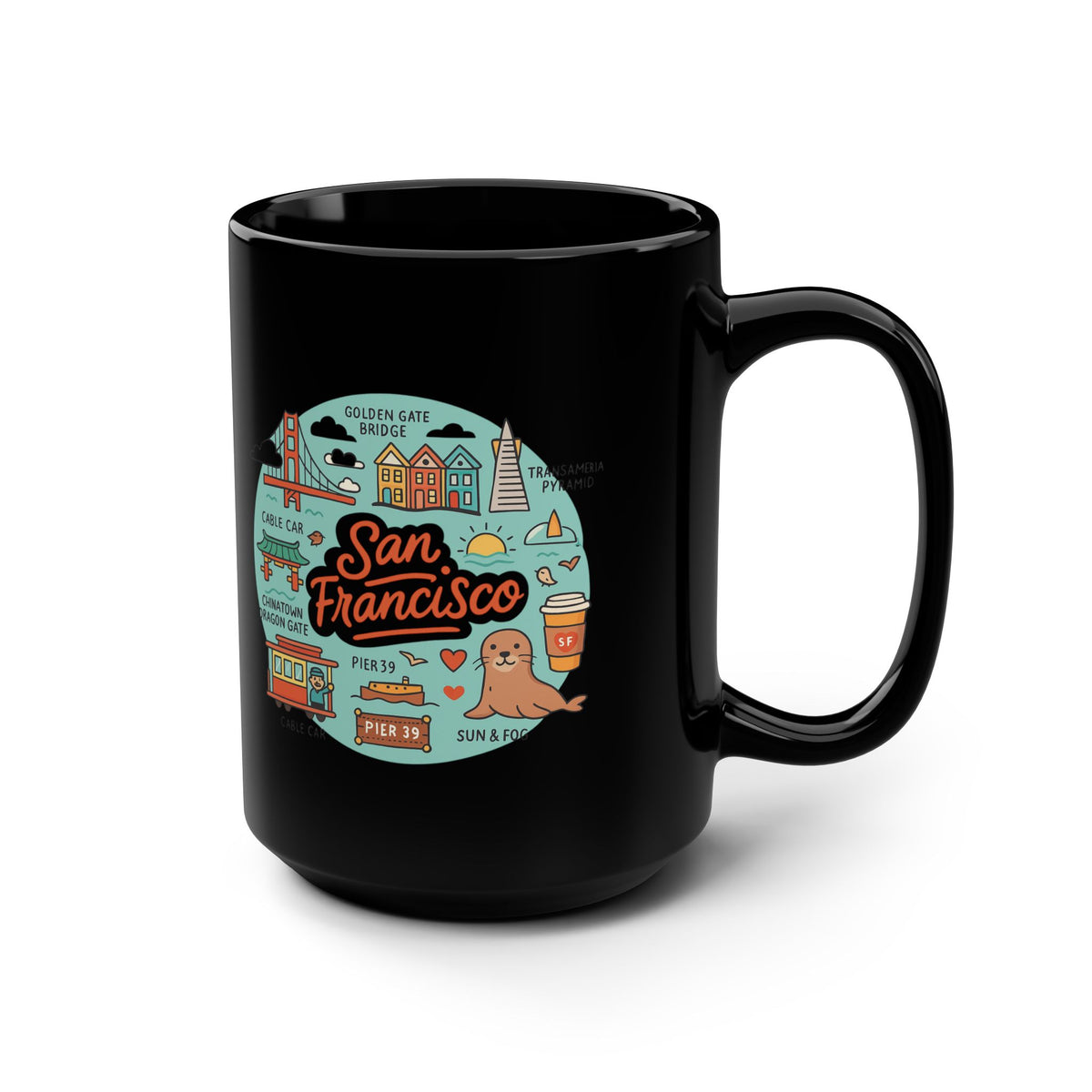 Black Mug, 15oz