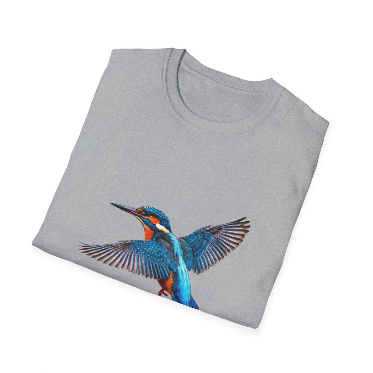 Kingfisher 'Born to Fly Free' T-Shirt — Nature Lover Graphic Tee