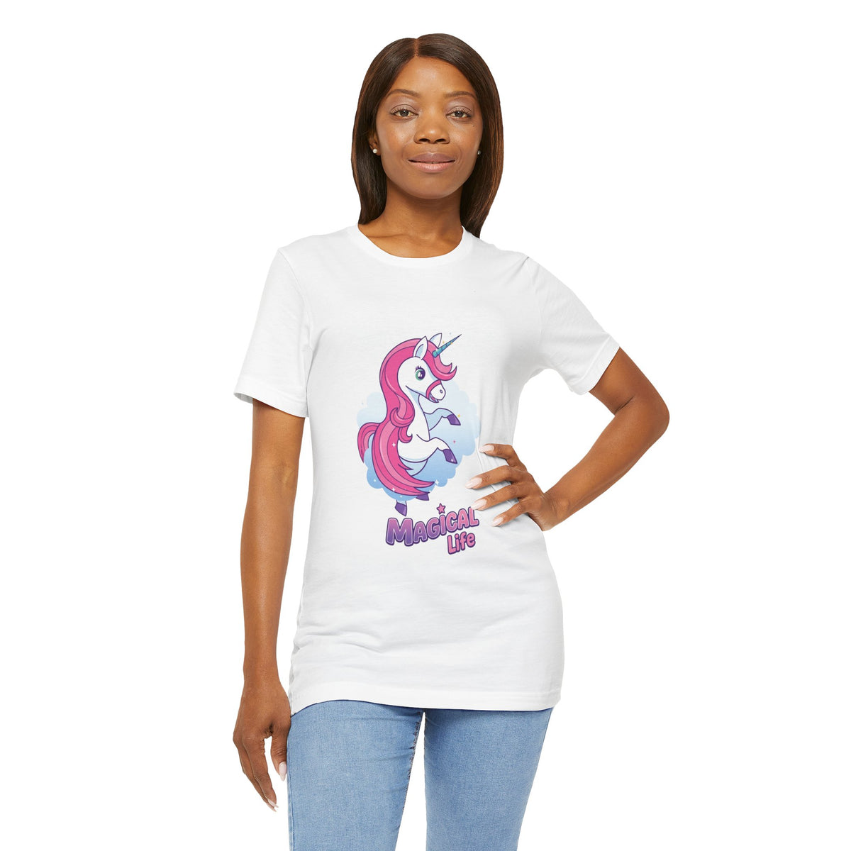 Magical Life Unicorn Tee - Cute Pink Unicorn Graphic T-Shirt for Kids & Teens