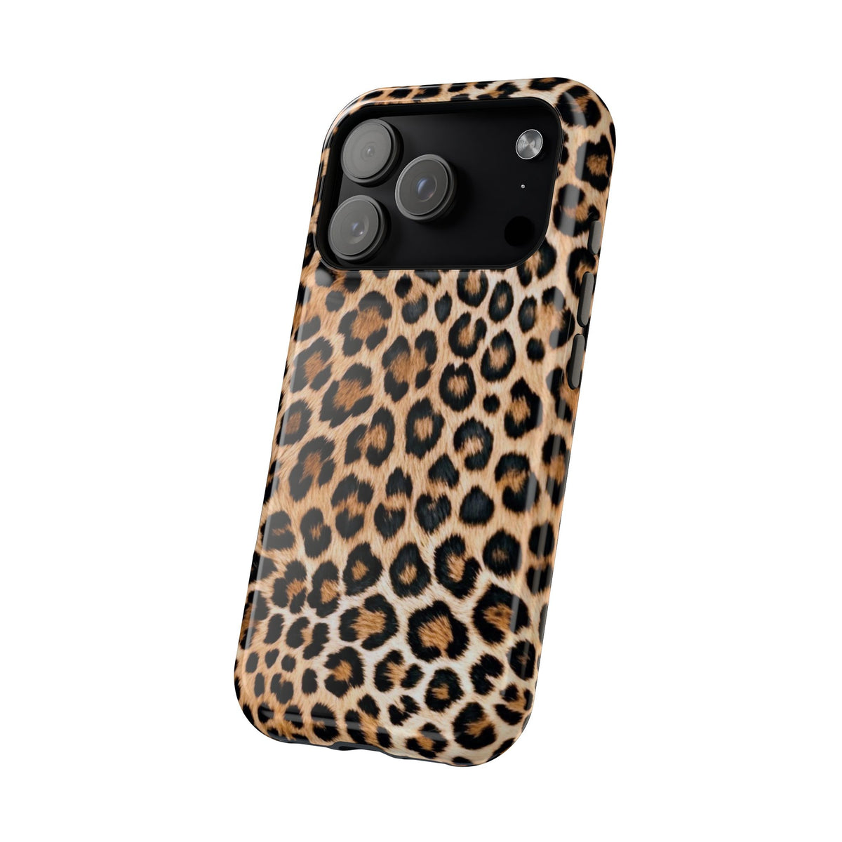 Classic Leopard Print Magnetic Phone Case — Impact-Resistant Protective Cover