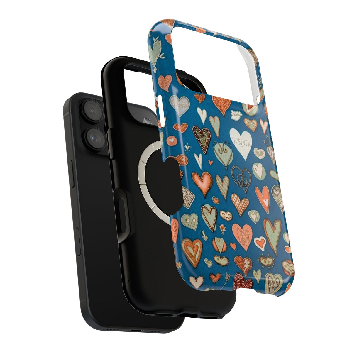 Heart Pattern Magnetic Phone Case
