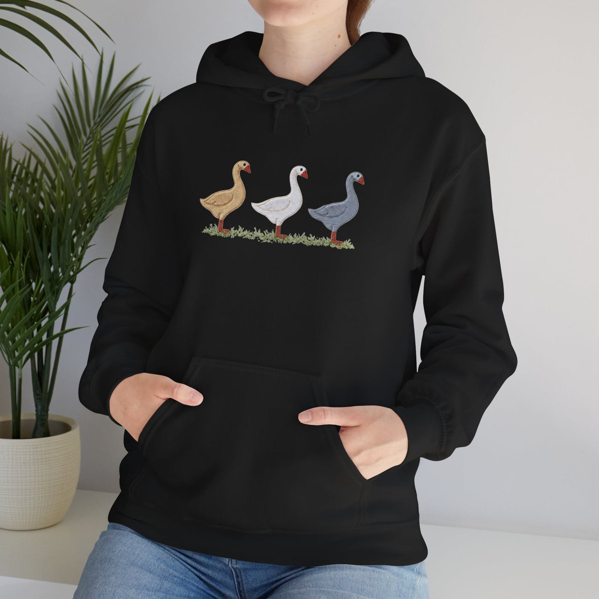 Unisex Duck Graphic Hoodie – Cozy Bird Lover Sweatshirt, Casual Pullover Hoodie