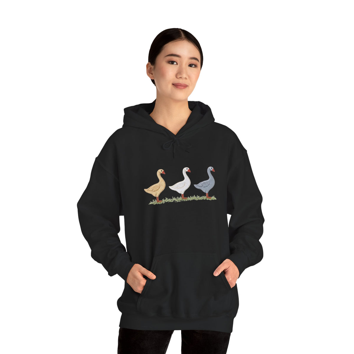 Unisex Duck Graphic Hoodie – Cozy Bird Lover Sweatshirt, Casual Pullover Hoodie