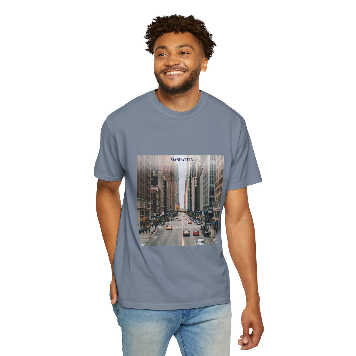 Manhattan Street Photo T-Shirt — Vintage NYC Cityscape Tee
