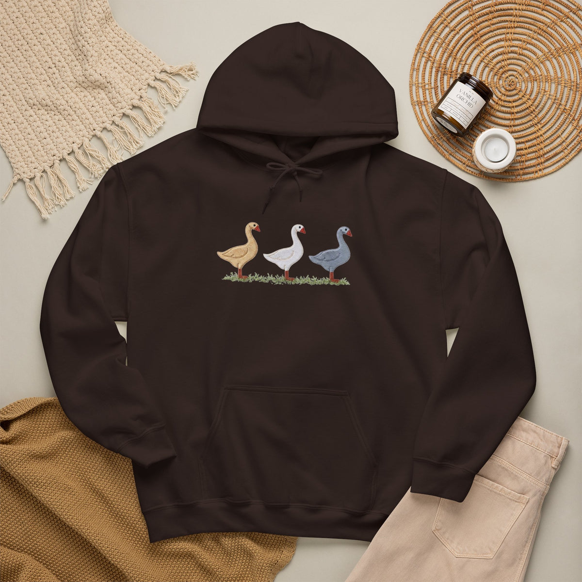 Unisex Duck Graphic Hoodie – Cozy Bird Lover Sweatshirt, Casual Pullover Hoodie