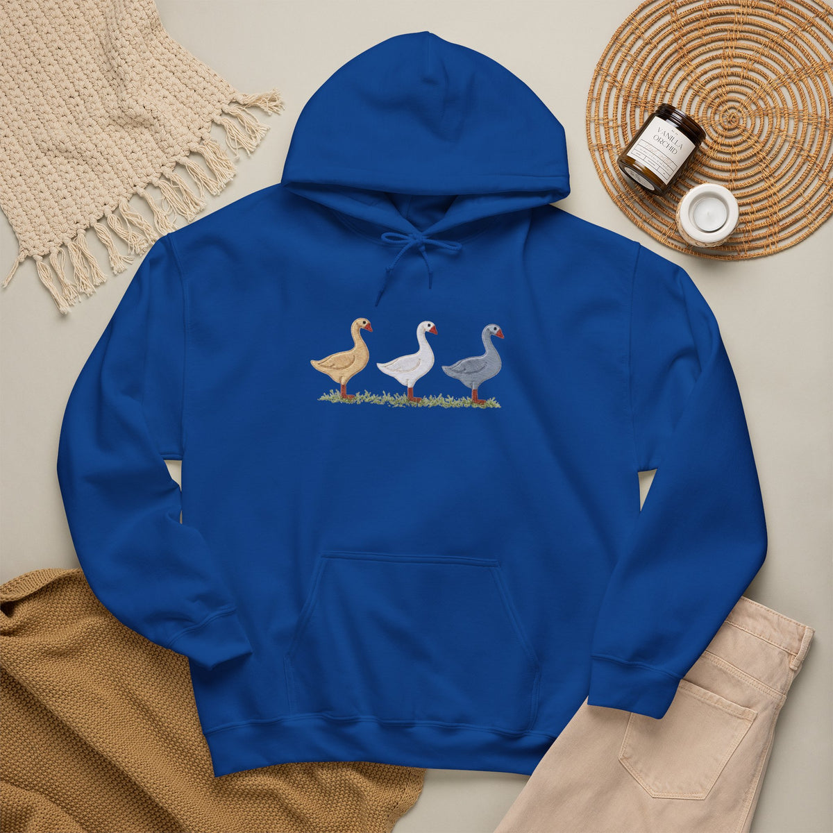 Unisex Duck Graphic Hoodie – Cozy Bird Lover Sweatshirt, Casual Pullover Hoodie