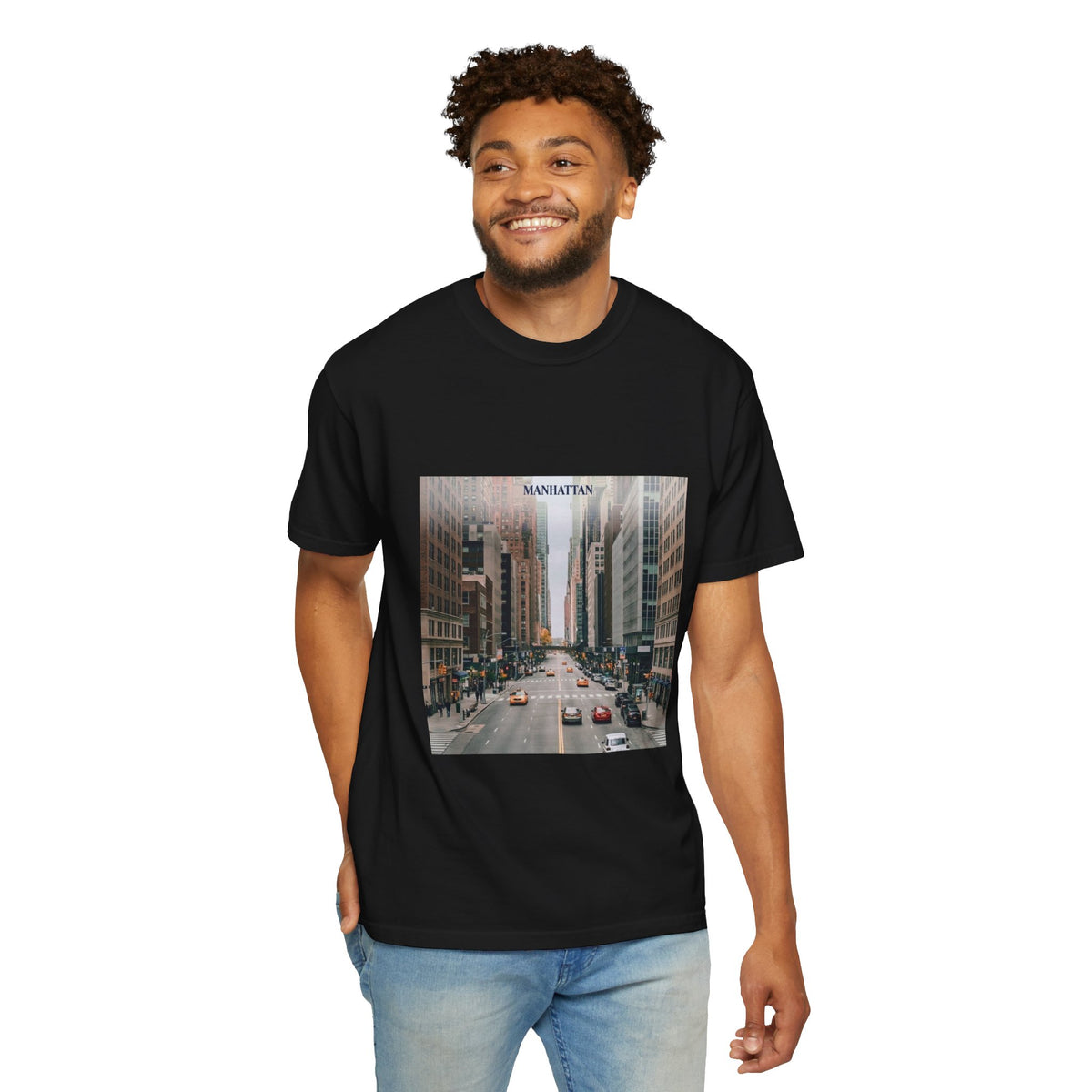 Manhattan Street Photo T-Shirt — Vintage NYC Cityscape Tee