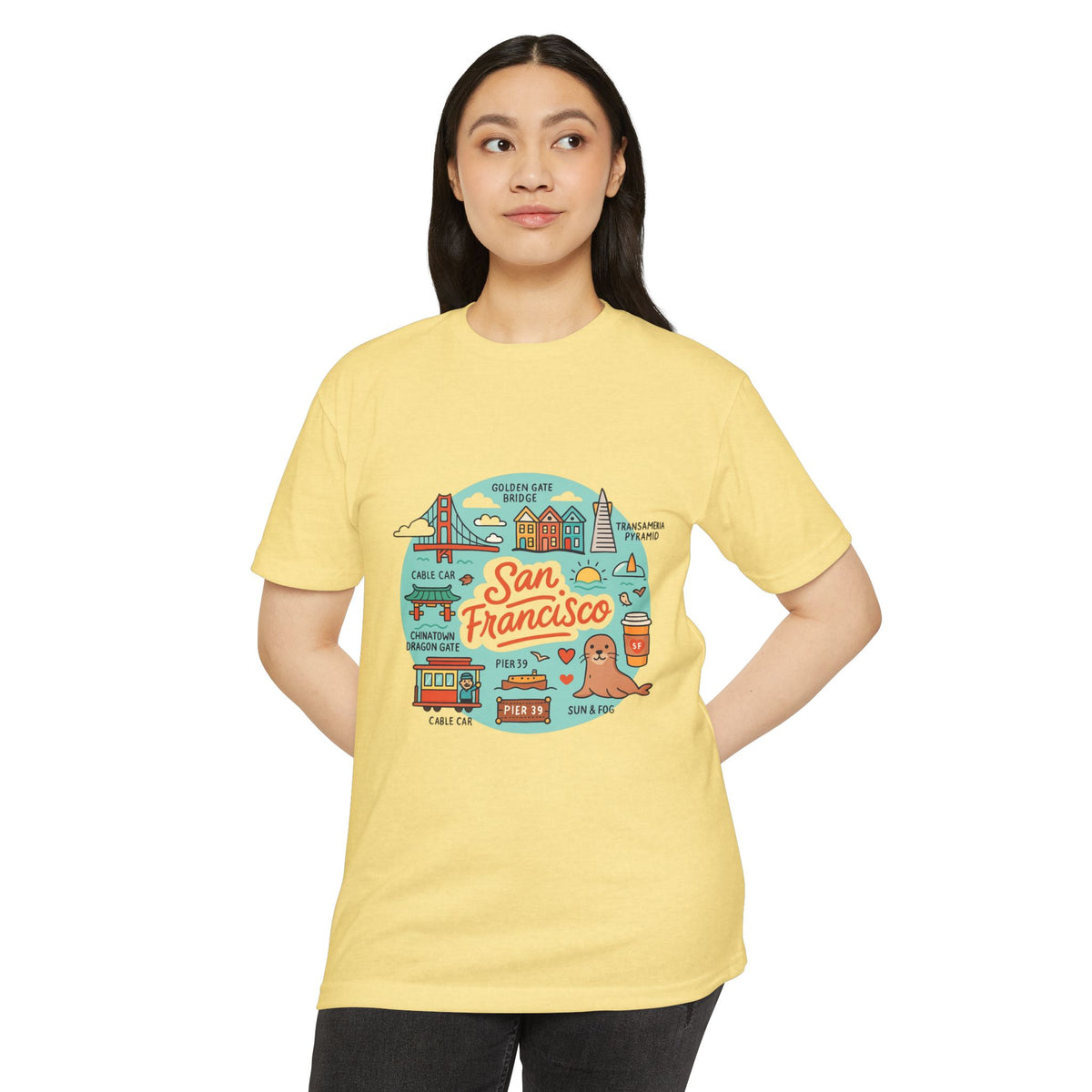 San Francisco Souvenir T-Shirt – Vintage City Travel Graphic
