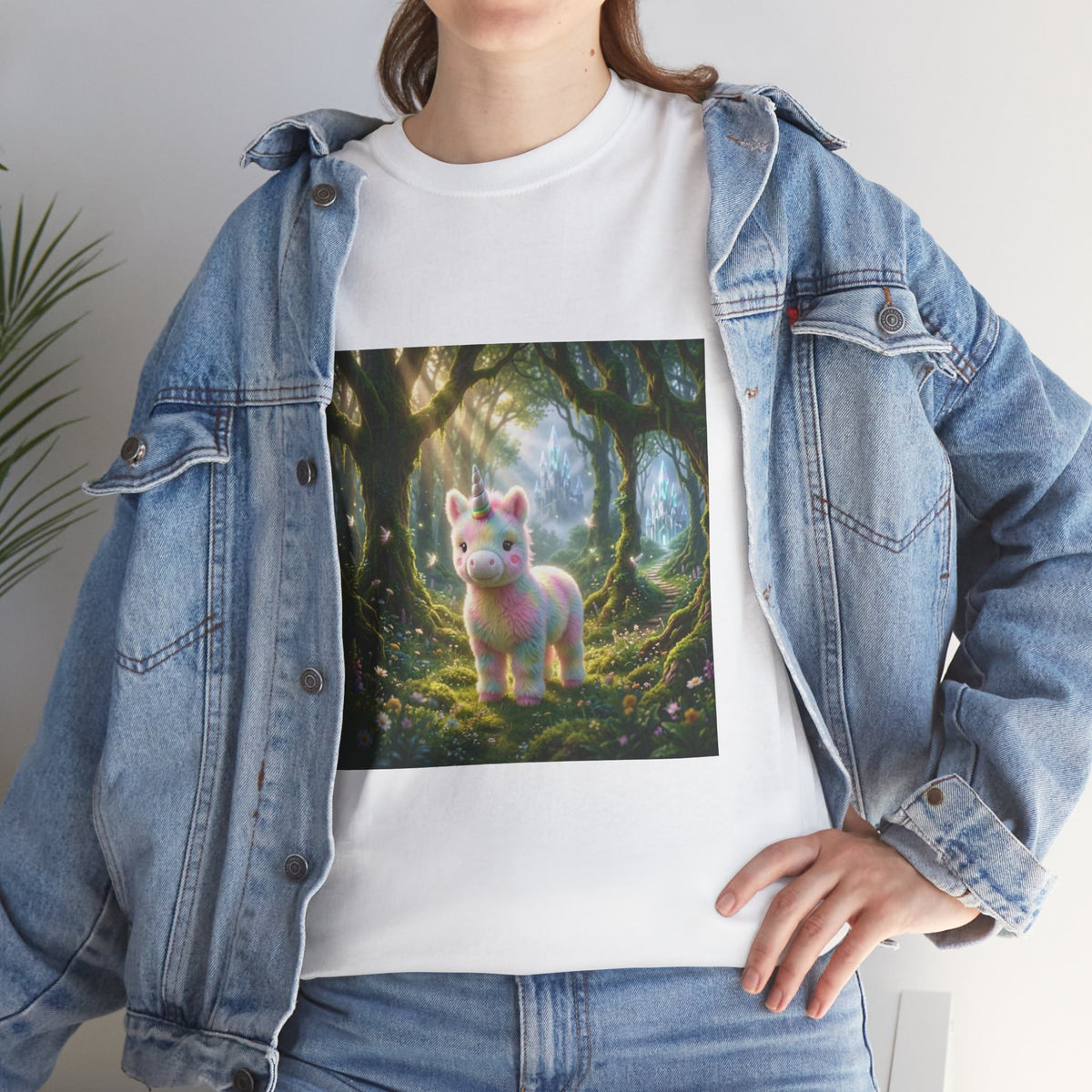 Cute Fantasy Cat T-Shirt — Whimsical Forest Kitten Tee