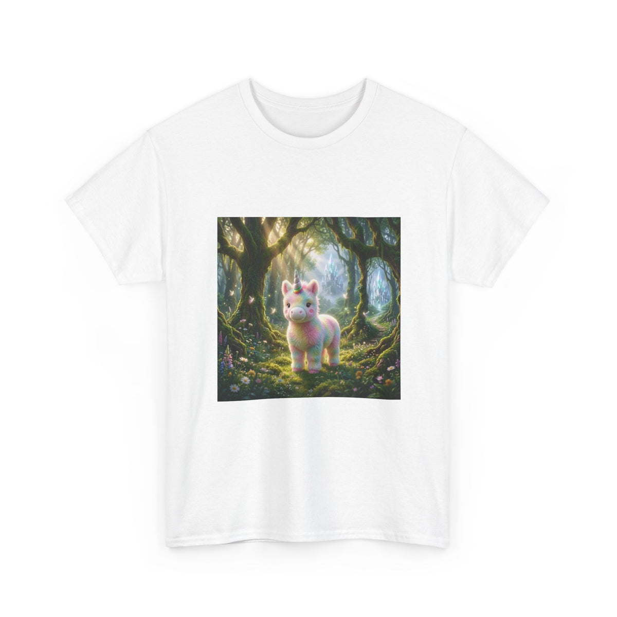 Cute Fantasy Cat T-Shirt — Whimsical Forest Kitten Tee