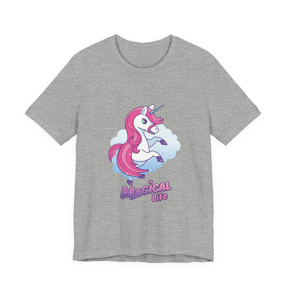 Magical Life Unicorn Tee - Cute Pink Unicorn Graphic T-Shirt for Kids & Teens