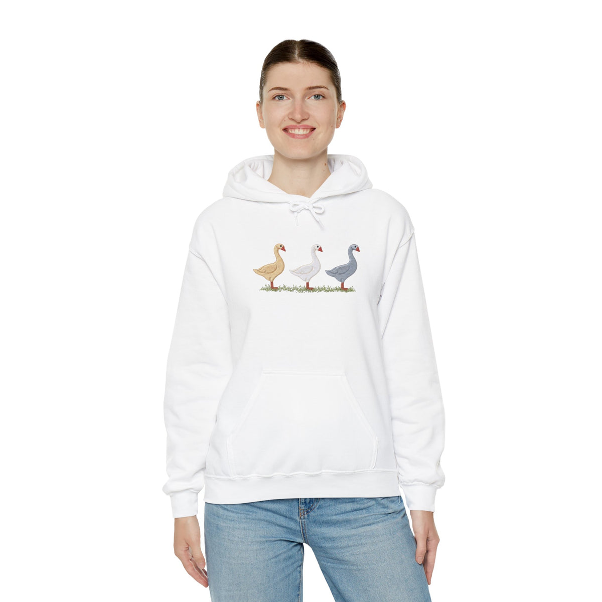 Unisex Duck Graphic Hoodie – Cozy Bird Lover Sweatshirt, Casual Pullover Hoodie