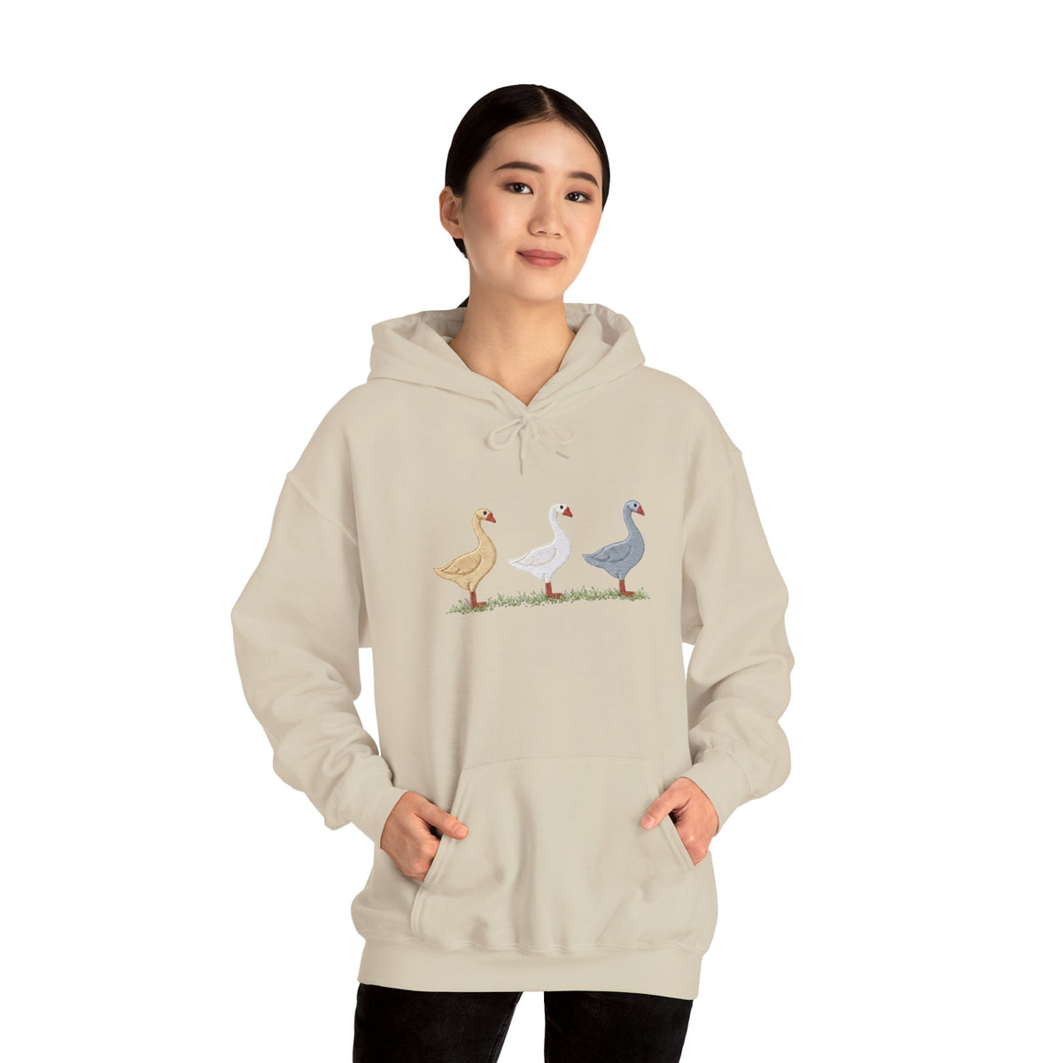 Unisex Duck Graphic Hoodie – Cozy Bird Lover Sweatshirt, Casual Pullover Hoodie