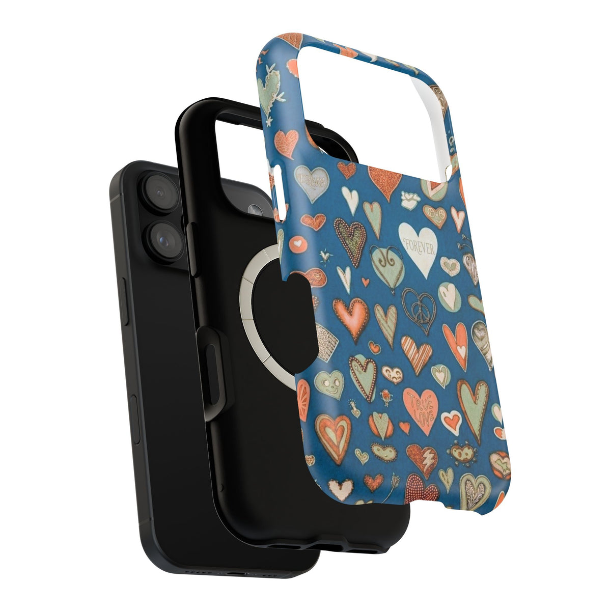 Heart Pattern Magnetic Phone Case
