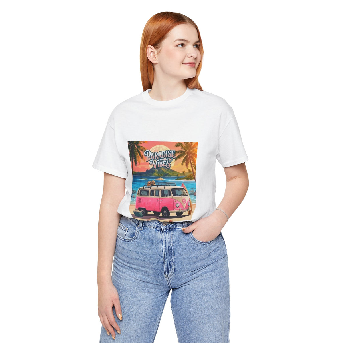 Paradise Vibes Beach Van T-Shirt