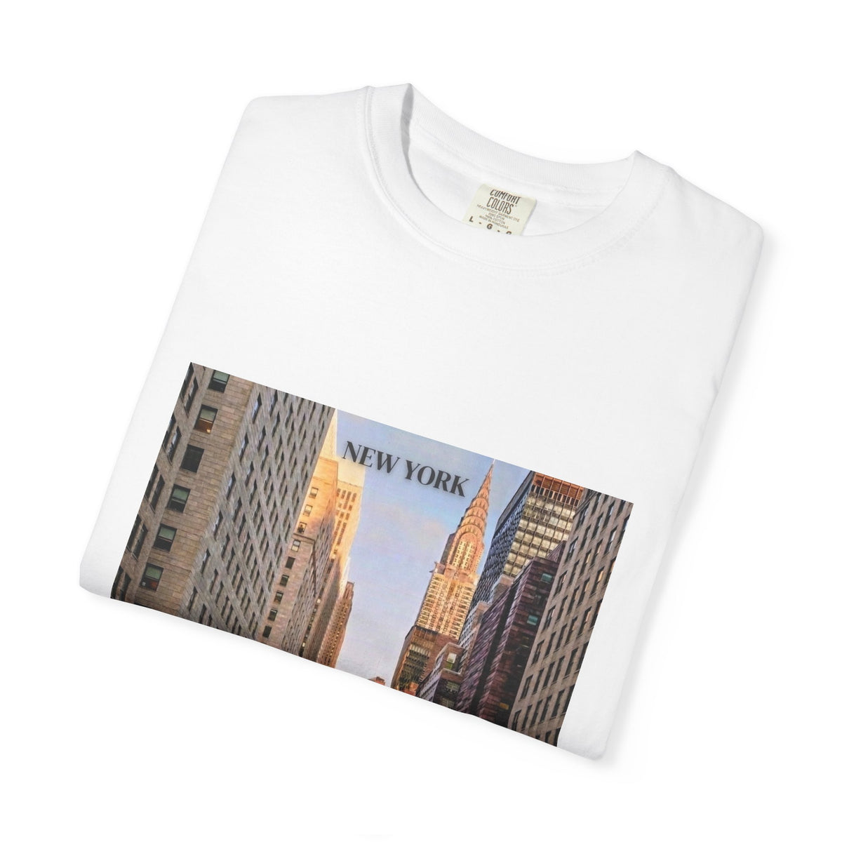New York City Street Photo T-Shirt — Urban Sunset Skyline Tee