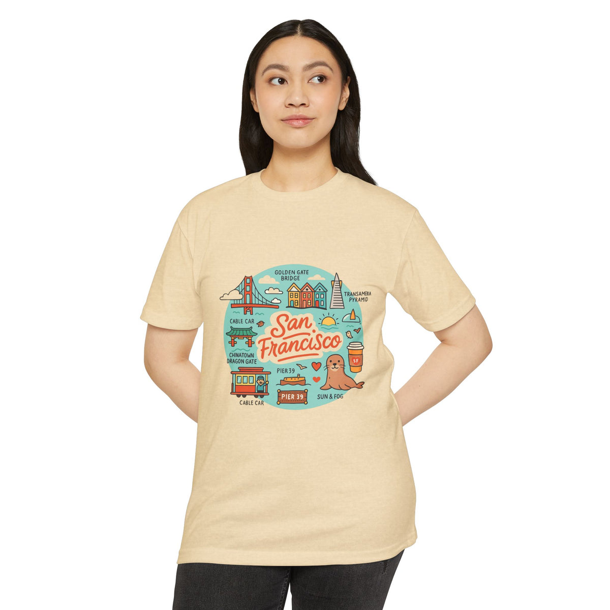 San Francisco Souvenir T-Shirt – Vintage City Travel Graphic