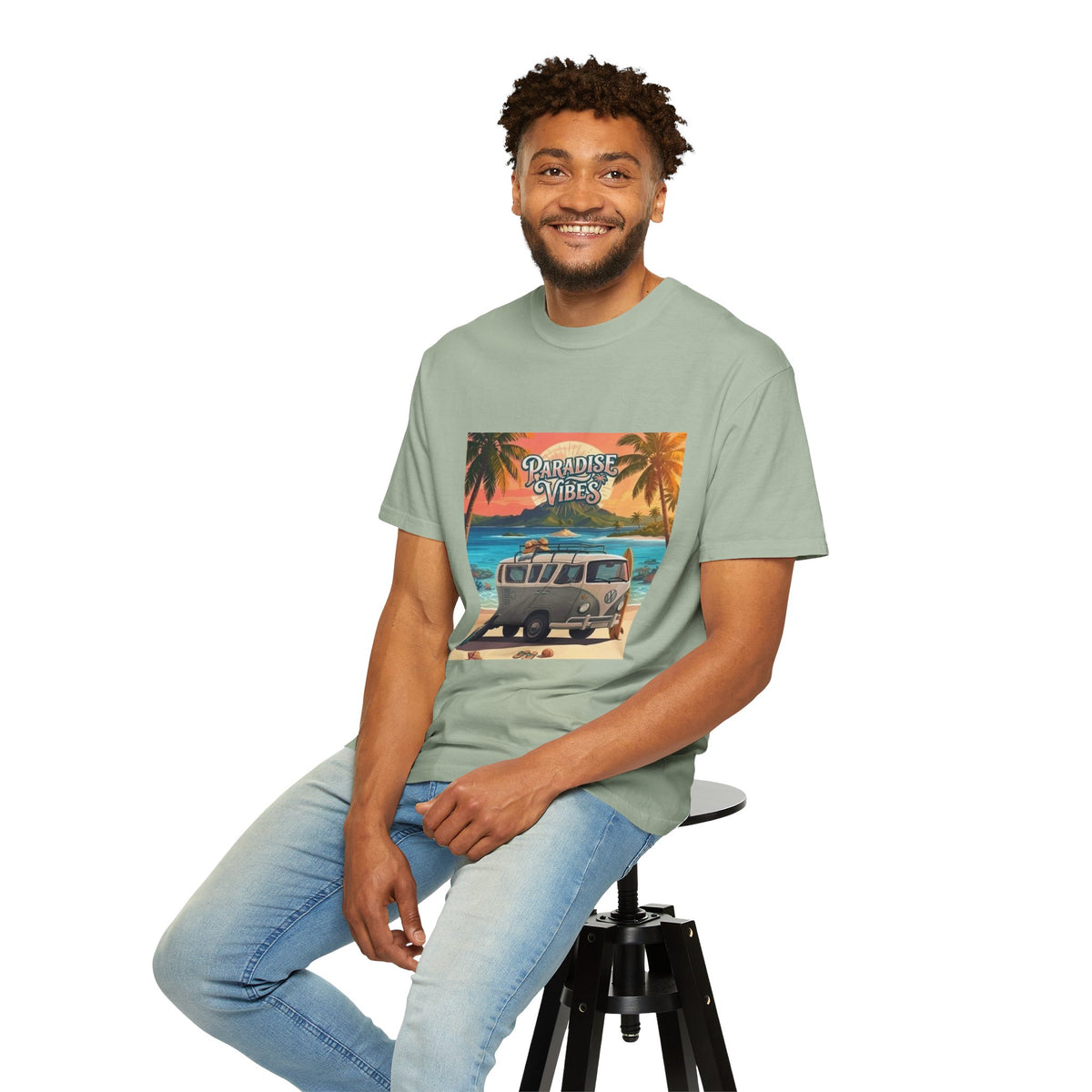 Paradise Vibes Surf Van Men T-Shirt