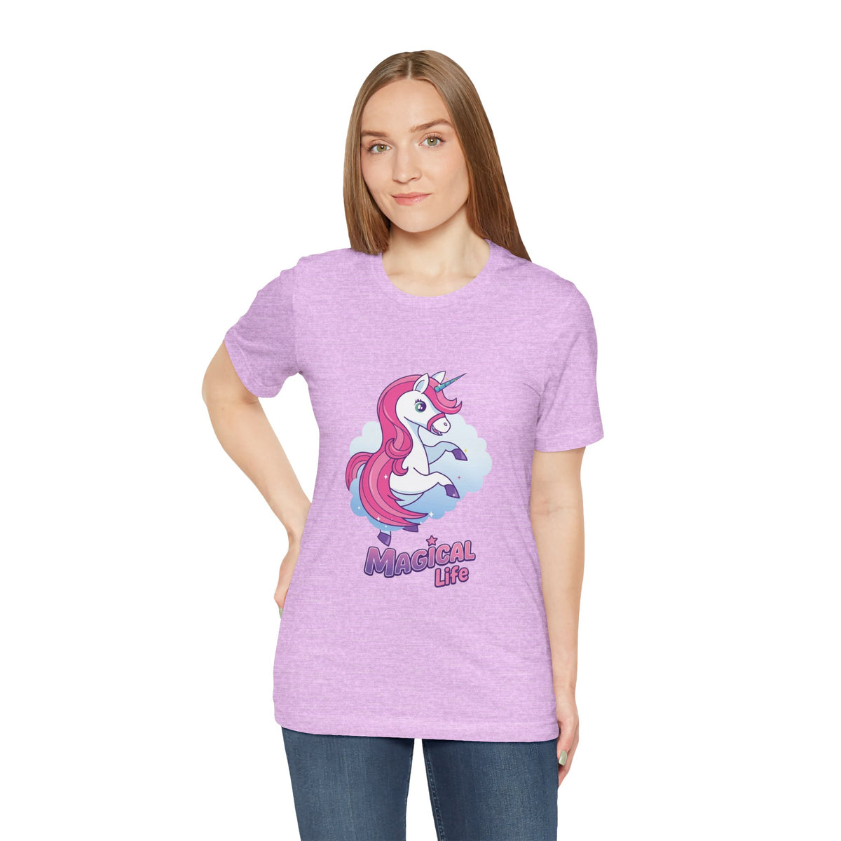 Magical Life Unicorn Tee - Cute Pink Unicorn Graphic T-Shirt for Kids & Teens