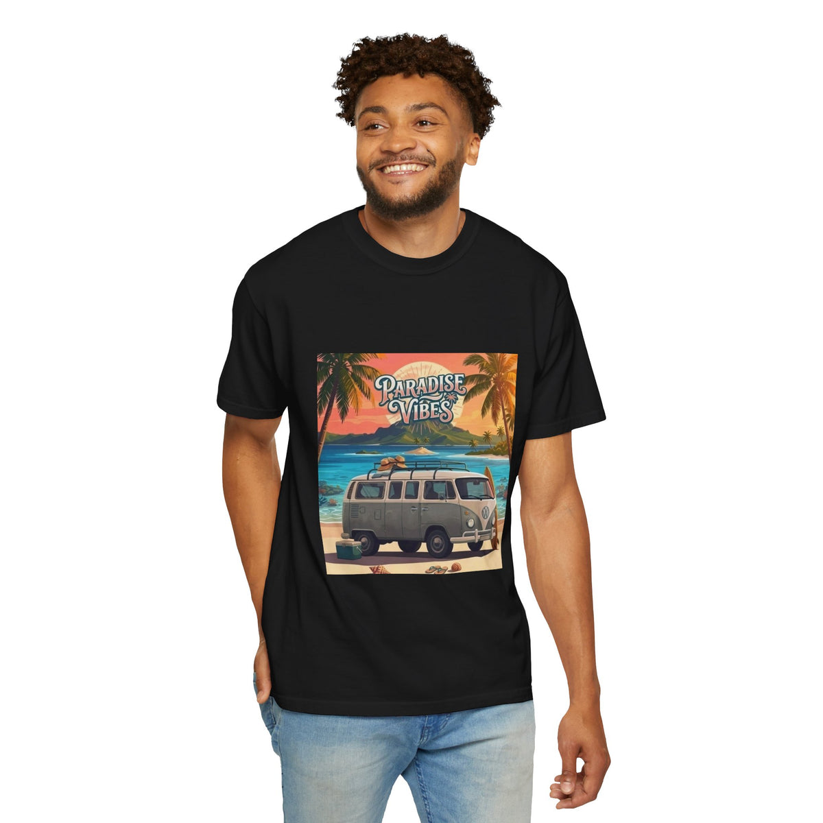 Paradise Vibes Surf Van Men T-Shirt
