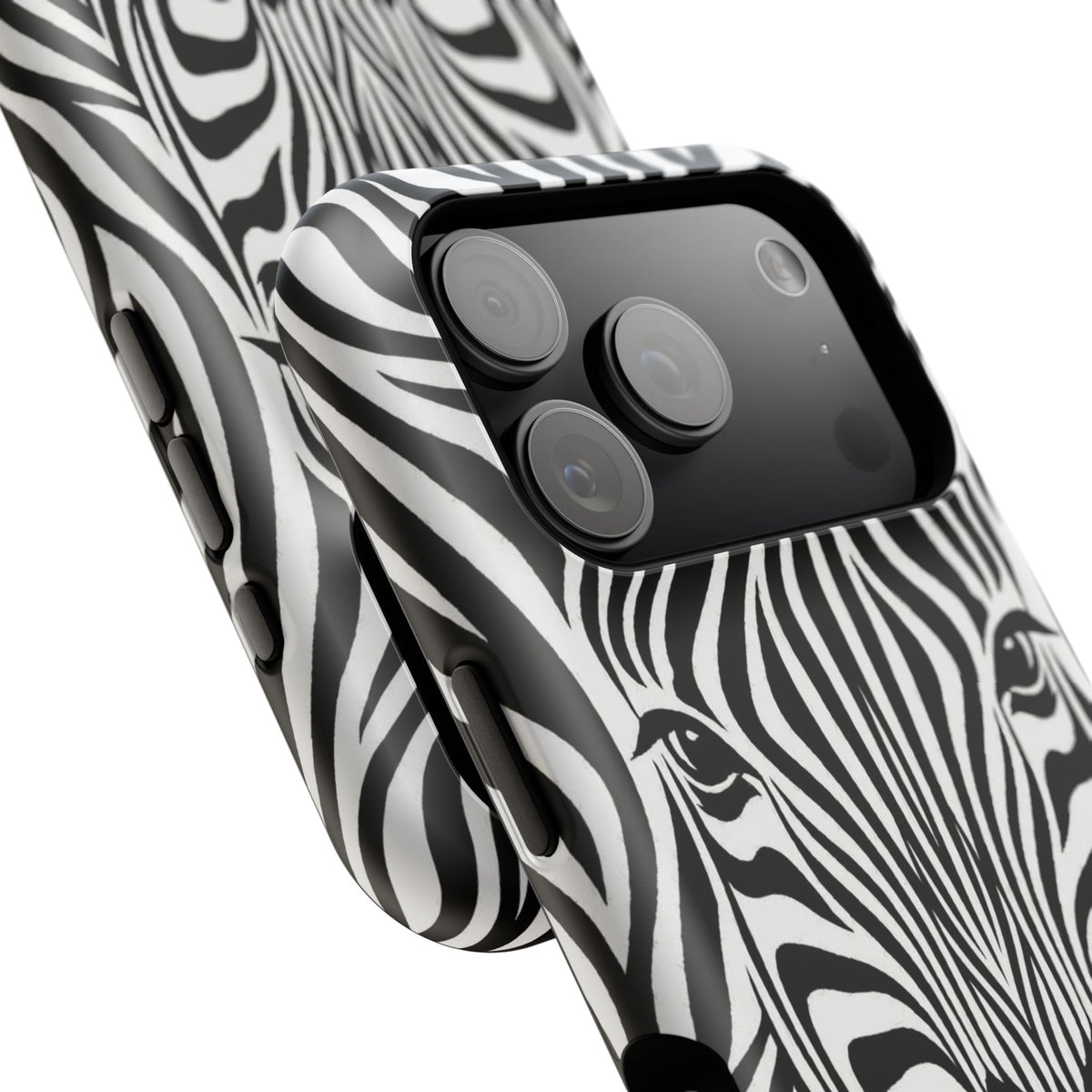 Zebra Stripe Magnetic Impact Phone Case — Protective Artistic Animal Print