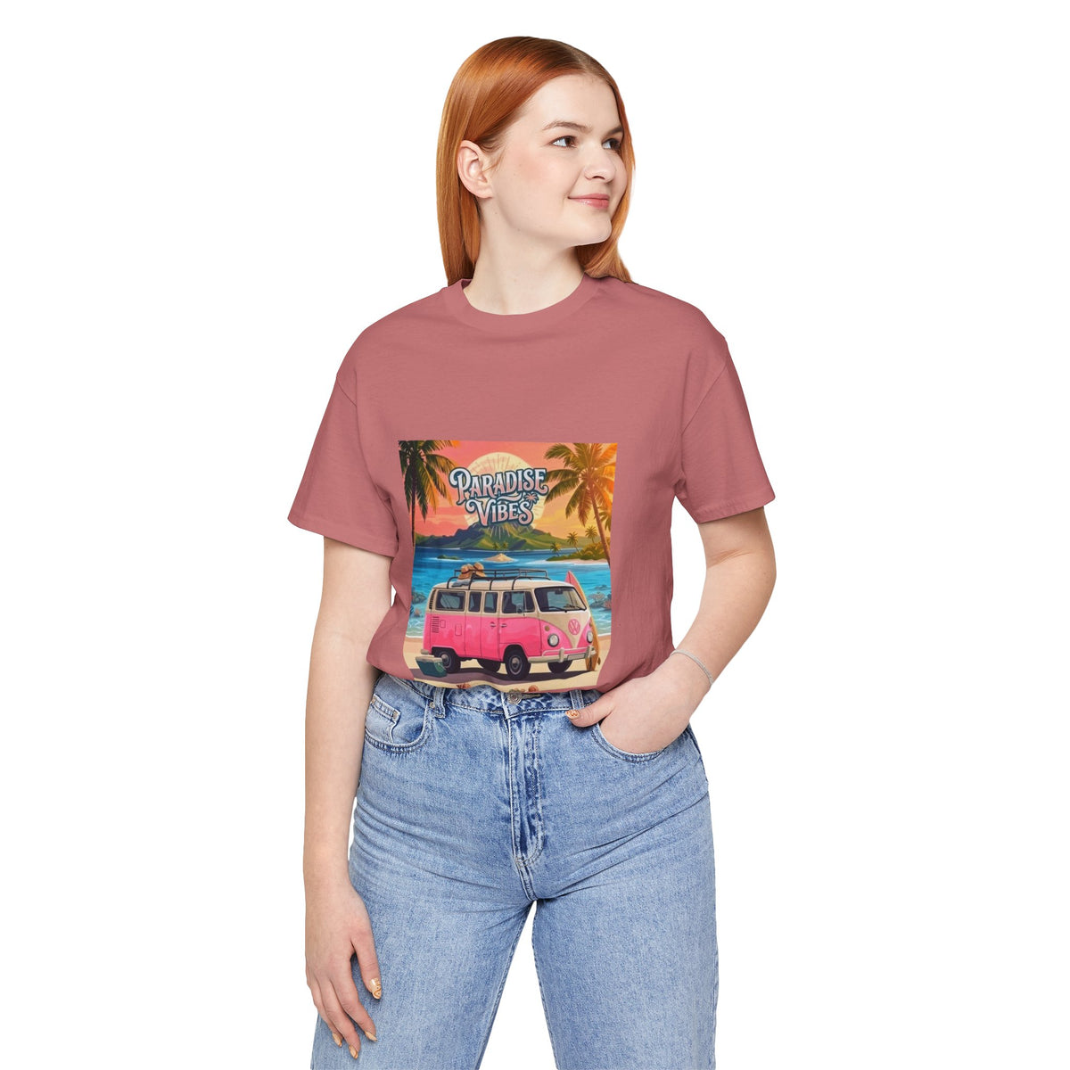 Paradise Vibes Beach Van T-Shirt