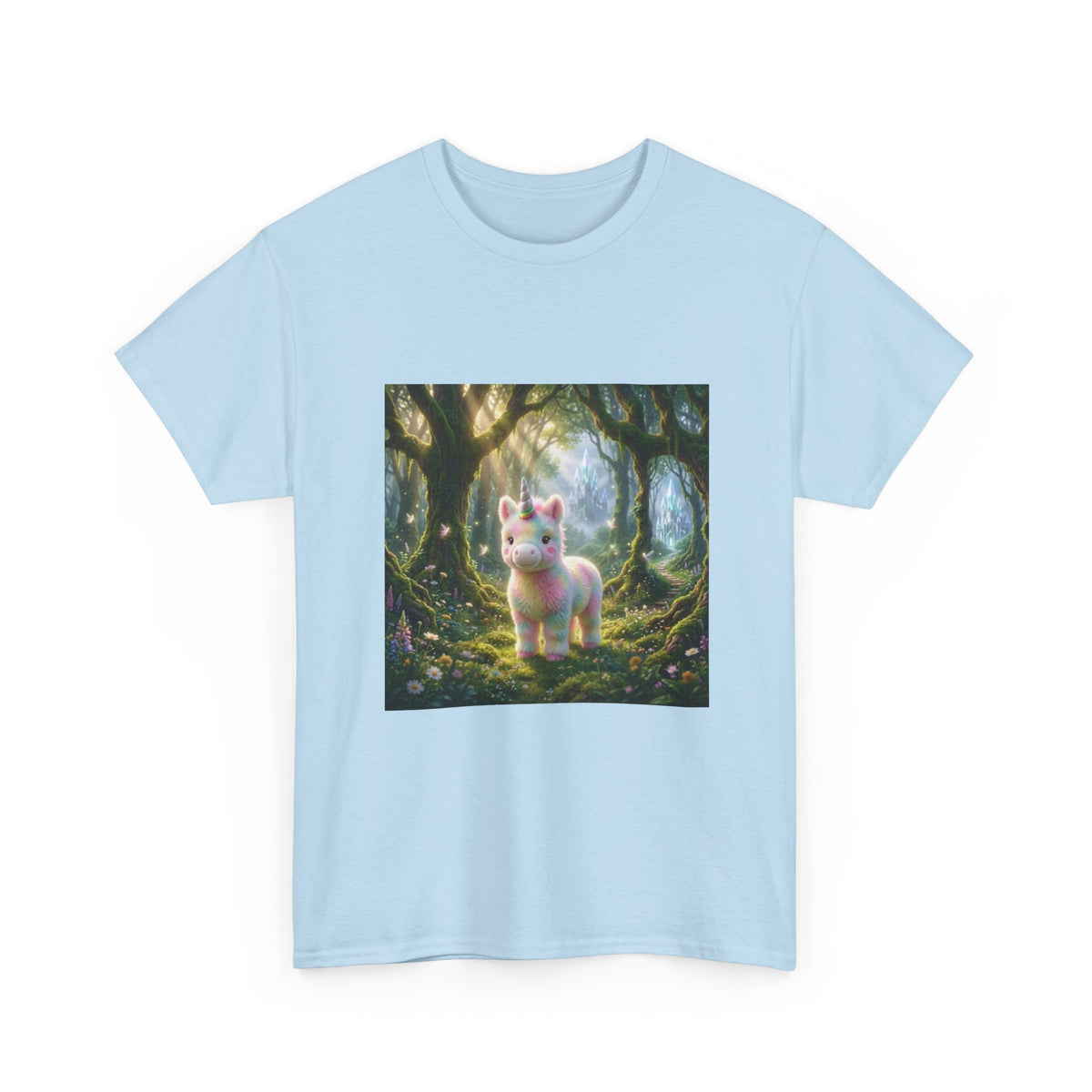 Cute Fantasy Cat T-Shirt — Whimsical Forest Kitten Tee