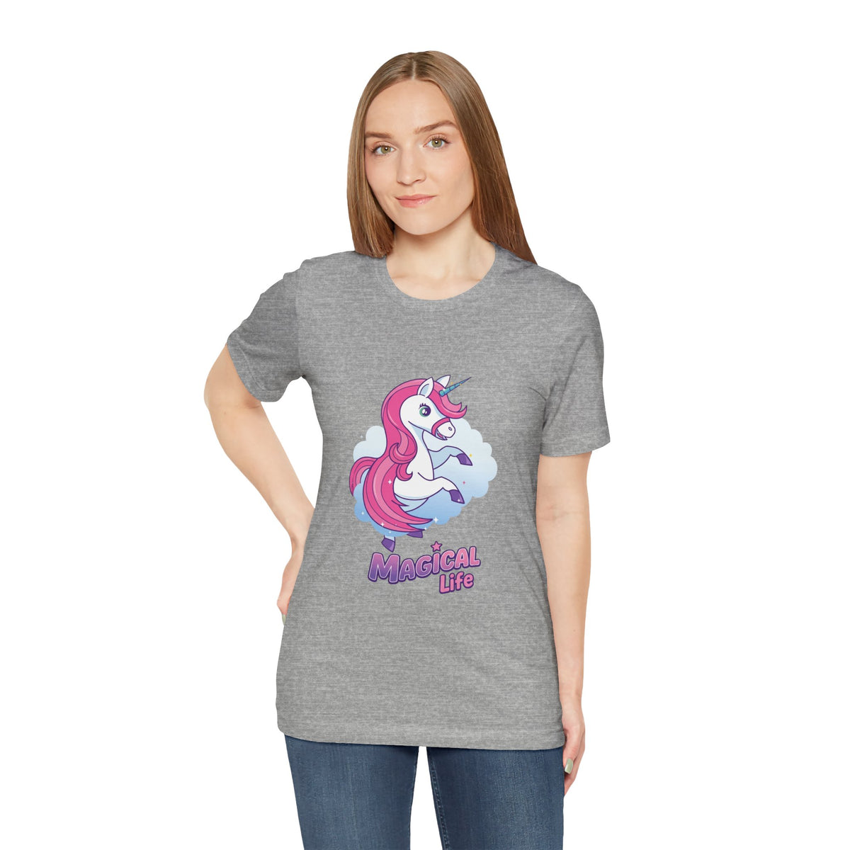 Magical Life Unicorn Tee - Cute Pink Unicorn Graphic T-Shirt for Kids & Teens