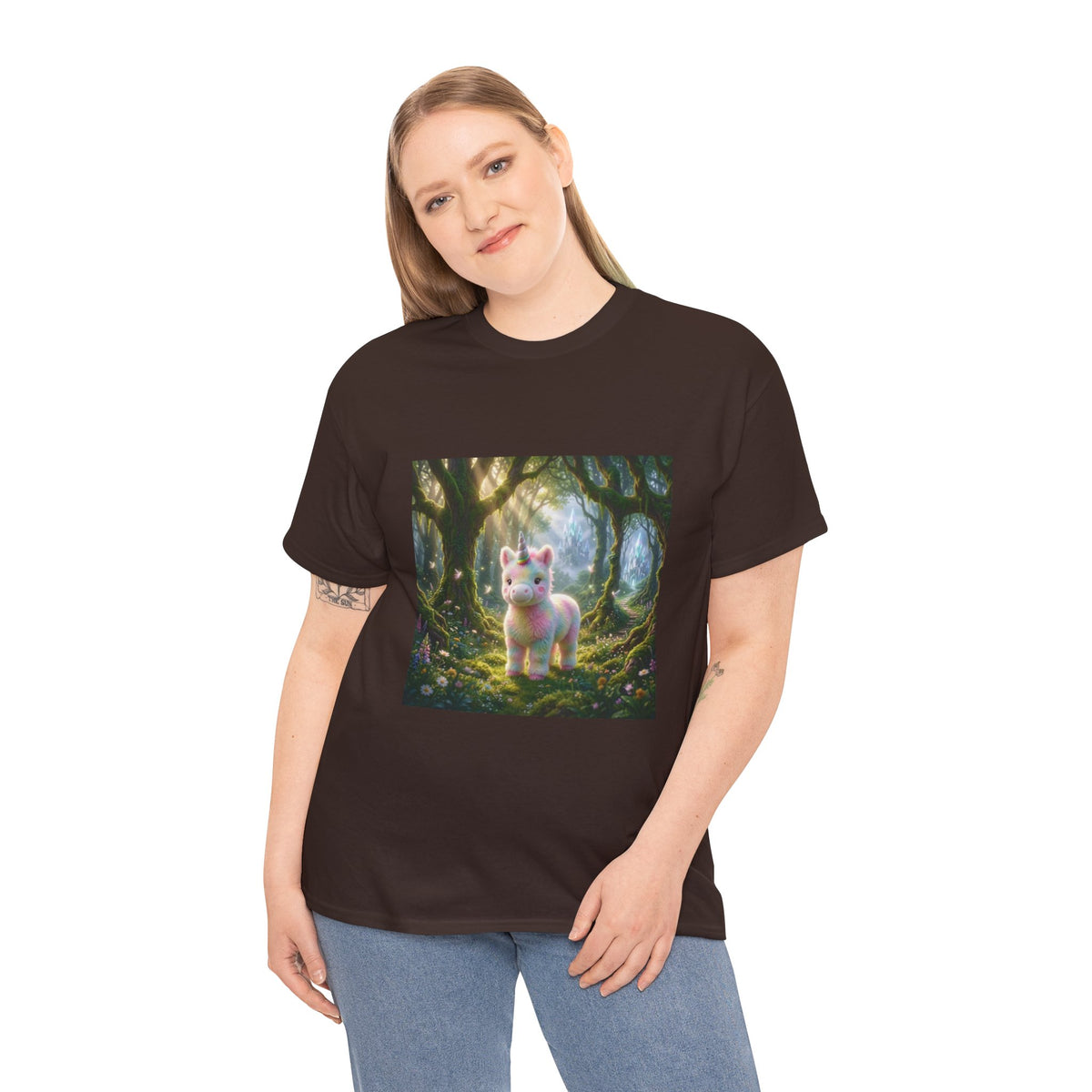 Cute Fantasy Cat T-Shirt — Whimsical Forest Kitten Tee