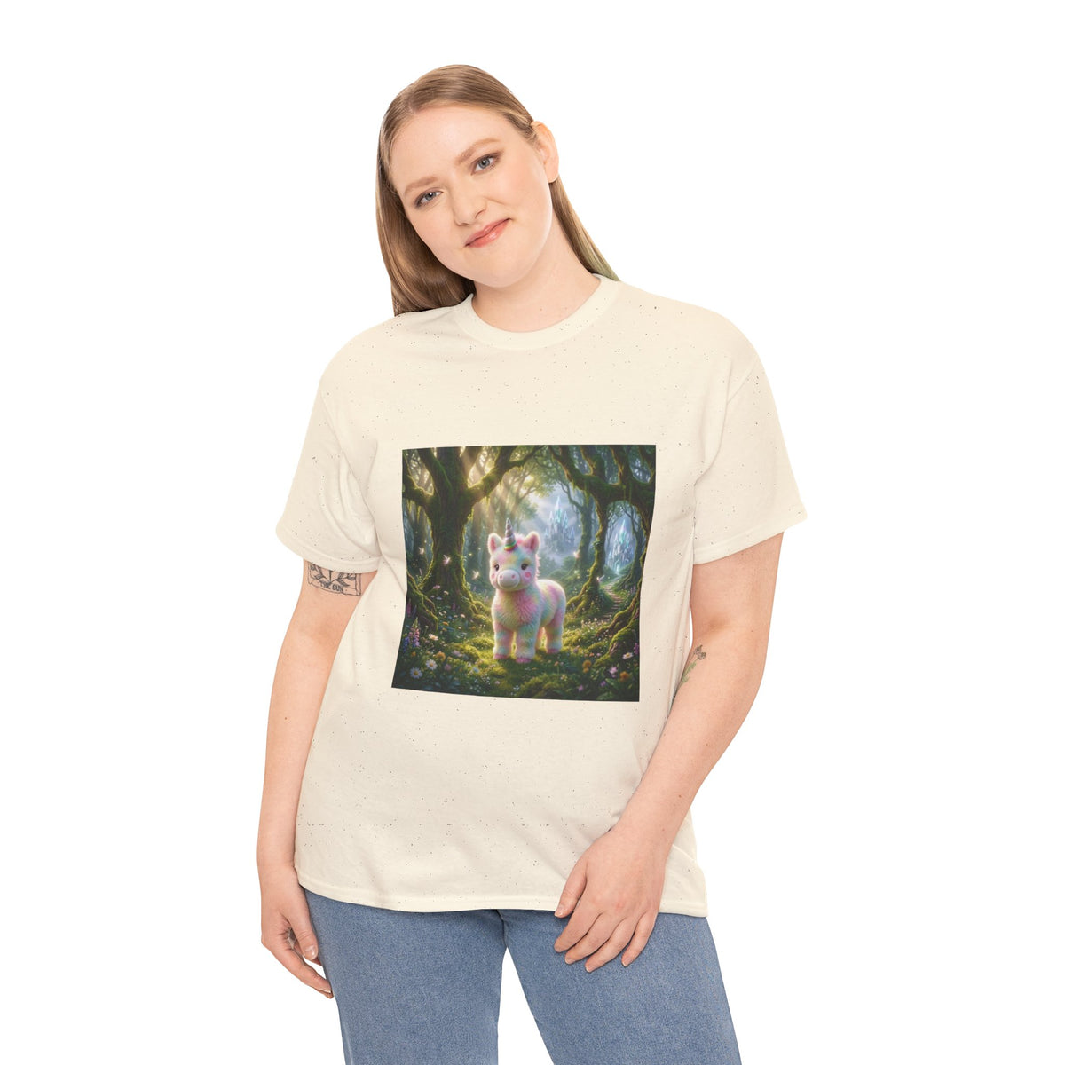 Cute Fantasy Cat T-Shirt — Whimsical Forest Kitten Tee